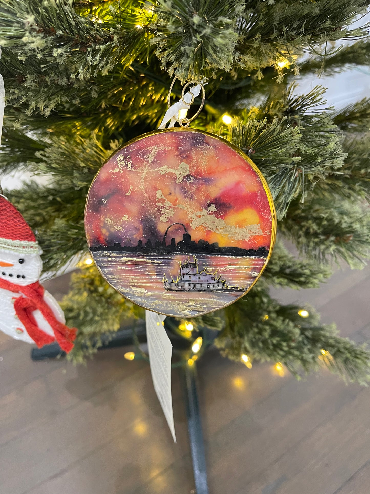 Golden Riverfront 2024 Holiday Ornament